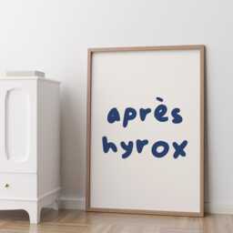 Apr??s Hyrox Wall Art Print Dark Blue Fun Sports Poster Gift - thumbnail 2