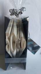 Folded Book Sculpture, 50Th Birthday Gift, Lover Keepsake, Handmade Art - thumbnail 2