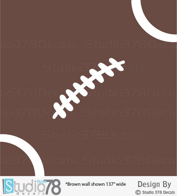 Large Football Lacing Wall Decal - Playroom Sports Decor - image 1