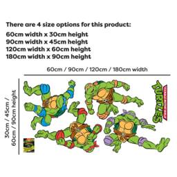 Teenage Mutant Ninja Turtles Wall Sticker - 4 Character Decal Set Tmnt Art - thumbnail 2