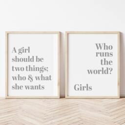 Girls Bedroom Print Set - Inspirational Wall Art - thumbnail 2