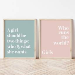 Girls Bedroom Print Set - Inspirational Wall Art - thumbnail 3