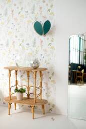 Jungle Green & Gold Flower Wall Lamp