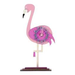 Flamingo Mini Free Standing Wooden Clock - thumbnail 3