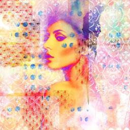 Abstract Female Portrait Art Print Modern Pop Accent - thumbnail 2
