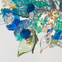 Pendant Lighting, Sea Color Flowers & Leaves Ceiling Lamp For Hall, Bedroom Or Kitchen Island Lighting - thumbnail 3