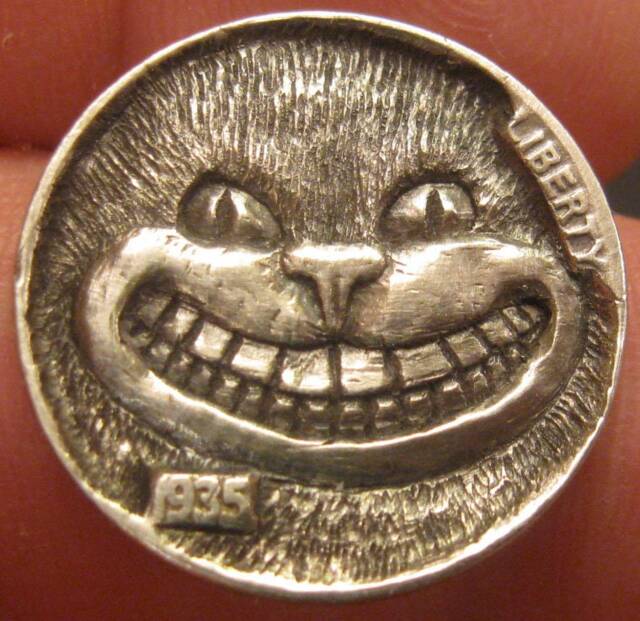 Deep Carved Hobo Nickel, Crazy Kitty