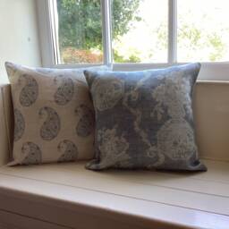 Cushion Covers in Peony & Sage Kashmir - thumbnail 4