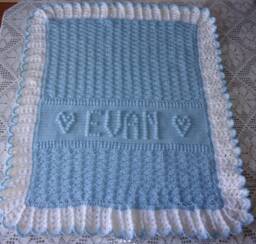 Personalized Crochet Baby Blanket Afghan Name/Date For Bassinet, Carrier, Carseat Or Crib Perfect Shower Newborn Take Me Home Gift - thumbnail 1