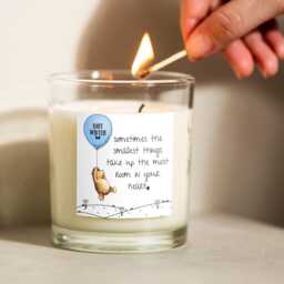 Personalised Infant Memorial Candle, Sympathy Gift, Bereavement Miscarriage Gift, Winnie The Pooh, Thinking Of You Condolence - thumbnail 3