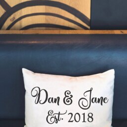 Personalized Pillow, Couple Names Christmas, Anniversary Gift, Couples Newlywed Anniversary - thumbnail 3
