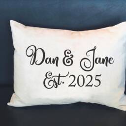 Personalized Pillow, Couple Names Christmas, Anniversary Gift, Couples Newlywed Anniversary - thumbnail 2