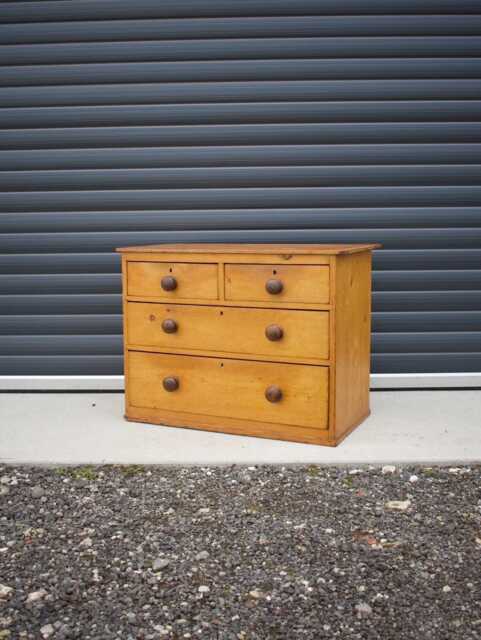 Antique Solid Pine Chest Of Drawers - image 1