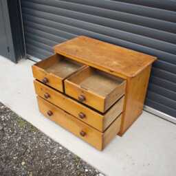 Antique Solid Pine Chest Of Drawers - thumbnail 4