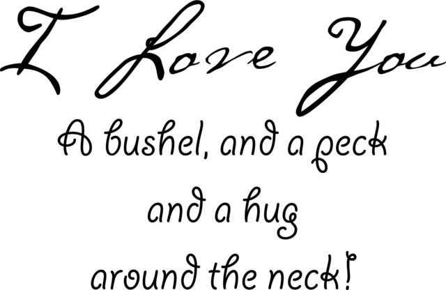 I Love You A Bushel Peck & Hug Around The Neck Printable Wall Art