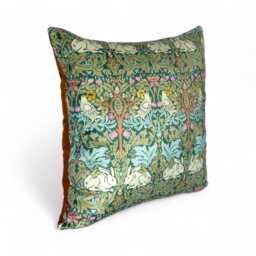 William Morris Cushion Cover Strawberry Thief With Velvet Back All Sizes - thumbnail 3