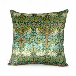 William Morris Cushion Cover Strawberry Thief With Velvet Back All Sizes - thumbnail 2