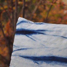Natural Plant Dyes Indigo Pillow Cases - Shibori Dyed/Tie Dye Hand 18 - thumbnail 2