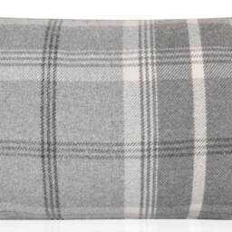 Handmade Dove Grey Tartan Cushion, Country Check Pillow - thumbnail 2