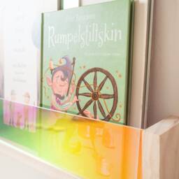 Rainbow Iridescent Acrylic Bookshelf - Montessori Kids Room Decor - thumbnail 3