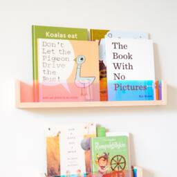 Rainbow Iridescent Acrylic Bookshelf - Montessori Kids Room Decor - thumbnail 1