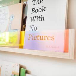 Rainbow Iridescent Acrylic Bookshelf - Montessori Kids Room Decor - thumbnail 4