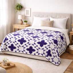Ocean Breeze Quilt Pattern - Coastal Patchwork Throw/Bed - PDF Download, 64x88 - thumbnail 1