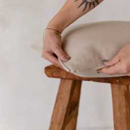 Soft Linen Pillow Cover With Piping, Various Sizes, Zipper Closure - thumbnail 2