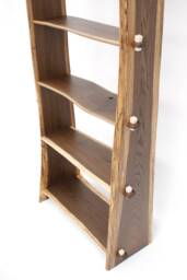 Live Edge Bookcase, Waney Edge, Natural Fumed Oak