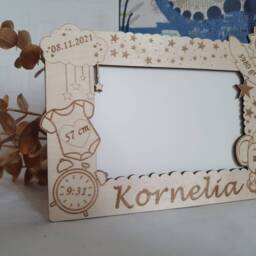Wood Photo Frame For Baby, Kids, Child, Personalised Gift, Metric, Gift Newborn, Home Decor, Baby Custom - thumbnail 3