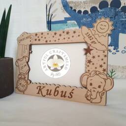 Wood Photo Frame For Baby, Kids, Child, Personalised Gift, Metric, Gift Newborn, Home Decor, Baby Custom - thumbnail 2