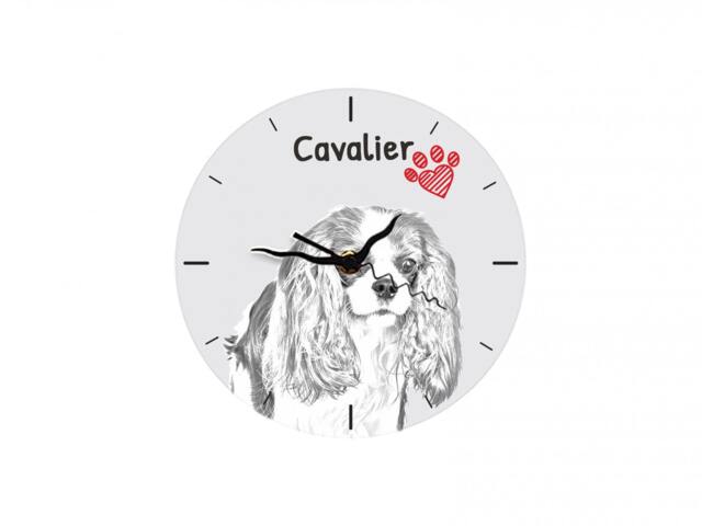 Cavalier, Free Standing Mdf Floor Clock With An Image Of A Dog - image 1
