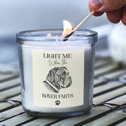 Boxer Dog Gifts, Funny Gift For Owners, Farts Candle, Scented Jar Candles, Mum, Dad, Mothers Day, Novelty, Present - thumbnail 2