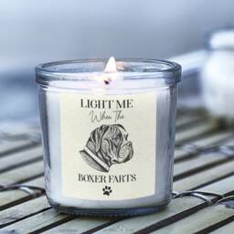 Boxer Dog Gifts, Funny Gift For Owners, Farts Candle, Scented Jar Candles, Mum, Dad, Mothers Day, Novelty, Present - thumbnail 3
