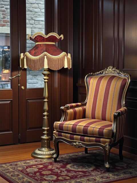 Burgundy Red Paisley Print Fabric Lampshade Handmade in The UK For Table & Floor Standard Lamp Shades, Ceiling Lights - image 1