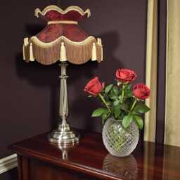 Burgundy Red Paisley Print Fabric Lampshade Handmade in The UK For Table & Floor Standard Lamp Shades, Ceiling Lights - thumbnail 2