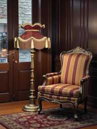 Burgundy Red Paisley Print Fabric Lampshade Handmade in The UK For Table & Floor Standard Lamp Shades, Ceiling Lights - thumbnail 1