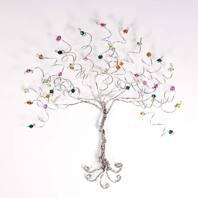 Tree Of Life Wall Sculpture Custom Wire Family Hanging Art - image 1