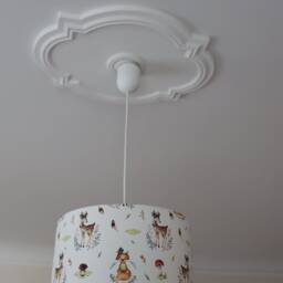 Forest Animals Lamp For The Baby Room - Lampshade With Deer & Fox, Ceiling Or Table - thumbnail 2