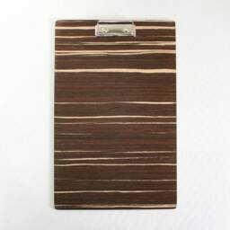 Zebrano Wood Clipboard Dark A4 Clipboard - thumbnail 2