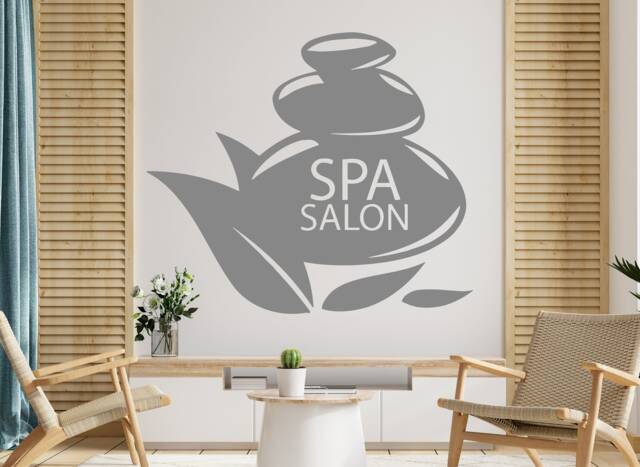 Spa Salon Wall Decal Woman Face Skincare Quote 3014 - image 1