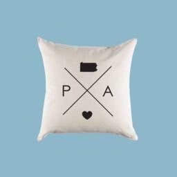 Pennsylvania Pa Home State Canvas Pillow Or Cover - thumbnail 2