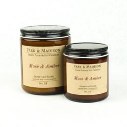 Moss & Amber Soy Candle Earthy Herbal Scent - thumbnail 4