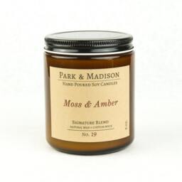 Moss & Amber Soy Candle Earthy Herbal Scent - thumbnail 3
