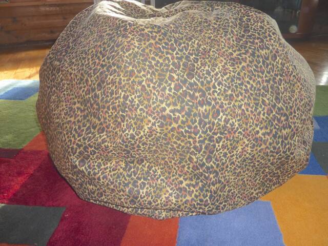 Leopard Print Bean Bag Chair Cover, Tan, Black, Brown, Off White, Etsy Kids - image 1