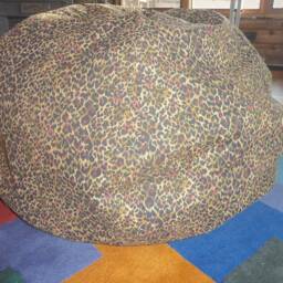Leopard Print Bean Bag Chair Cover, Tan, Black, Brown, Off White, Etsy Kids - thumbnail 3
