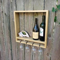 Wall Hung Wine Rack, Shelf - thumbnail 2