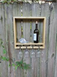 Wall Hung Wine Rack, Shelf - thumbnail 1