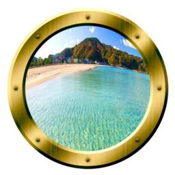 Scenic Wallpaper, Fake Window Decal, Wall Art Beach Room Decor - Vwaq Gp17 - thumbnail 2
