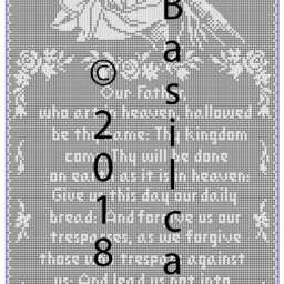 Roman Catholic Version - The Lord's Prayer Thread Filet Crochet Wall Hanging Pattern - thumbnail 3